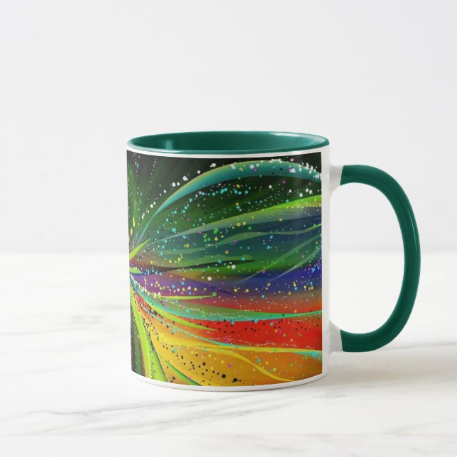 Abstrakt Astronomiskt spindelkeramiskt Mugg (Höger)