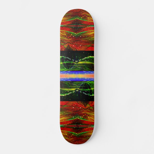Abstrakt Astronomiskt spindelskatebockdäck Mini Skateboard Bräda 18,5 Cm (Framsida)