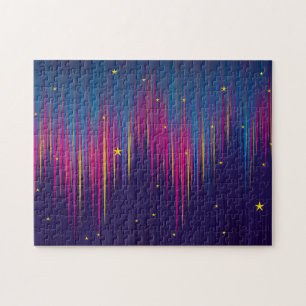 Abstrakt Aurora Borealis färgstark Pussel