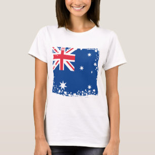Abstrakt Australien flagga, australierfärger Tee Shirt