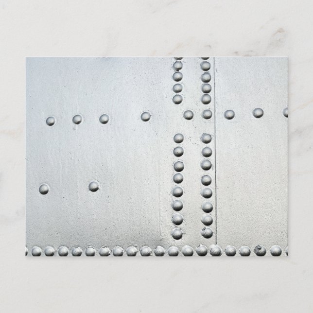 Abstrakt av aluminiumflygplan helg vykort (Framsida)