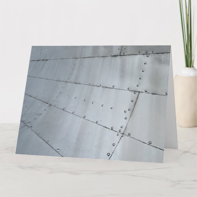 Abstrakt av aluminiumflygplan kort (Framsida)