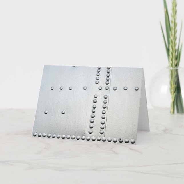 Abstrakt av aluminiumflygplan kort (Framsida)