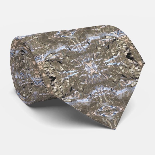 Abstrakt av aluminiumfolie Crinkled Wrapper Art Slips (Rullad)