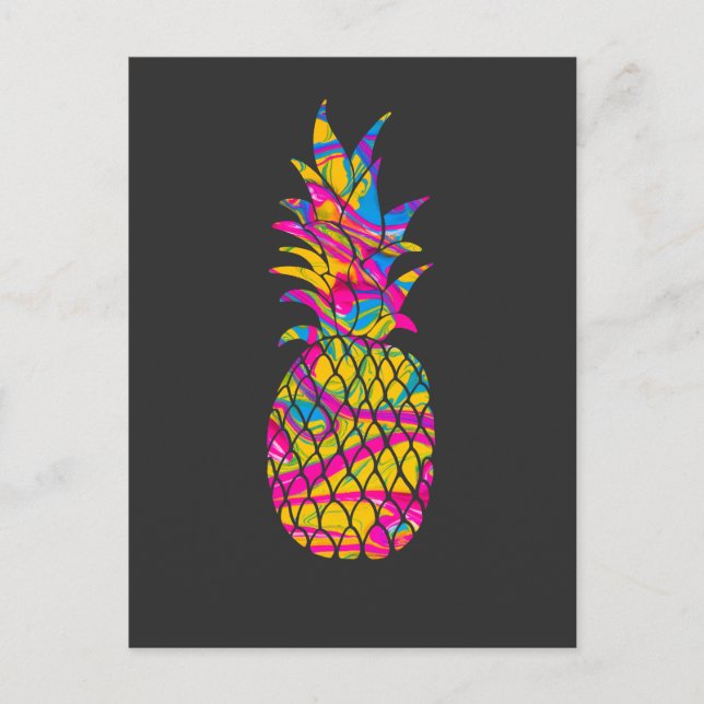 Abstrakt av ananas Blomsterträdgård Vykort (Framsida)