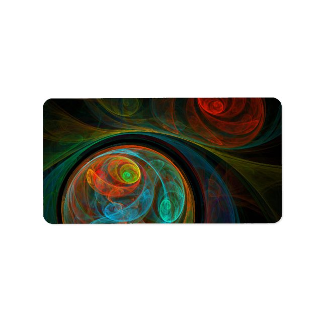 Abstrakt av återfödelse adressetikett (Framsidan)