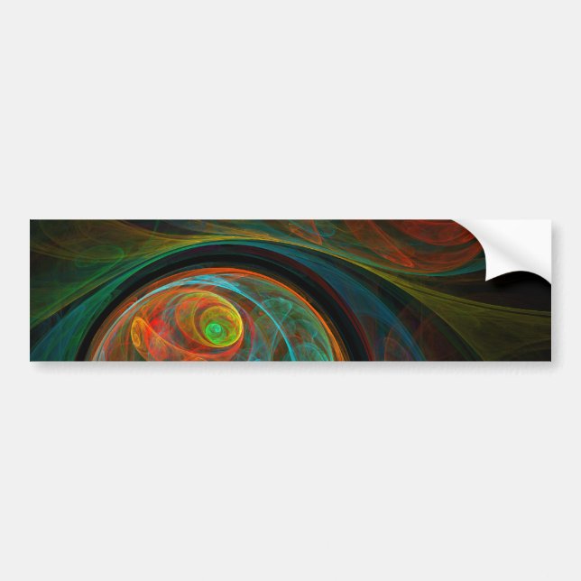 Abstrakt av återfödelse Art Bumper Sticker Bildekal (Framsidan)