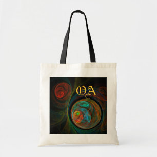 Abstrakt av återfödelse Art Monogram Bag Tygkasse