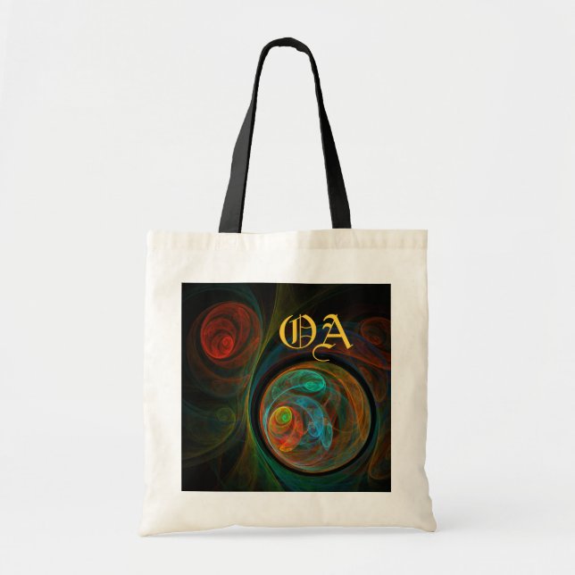 Abstrakt av återfödelse Art Monogram Bag Tygkasse (Framsidan)