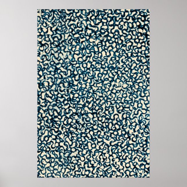 Abstrakt av blå Linjer Poster (Framsidan)