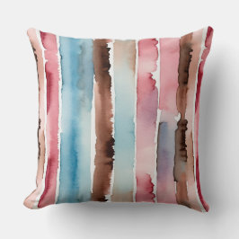 Abstrakt av blå Rosa och choklad Kudde