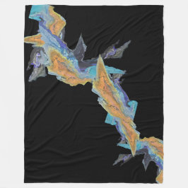 Abstrakt av blåfärgad Orange Fleecefilt