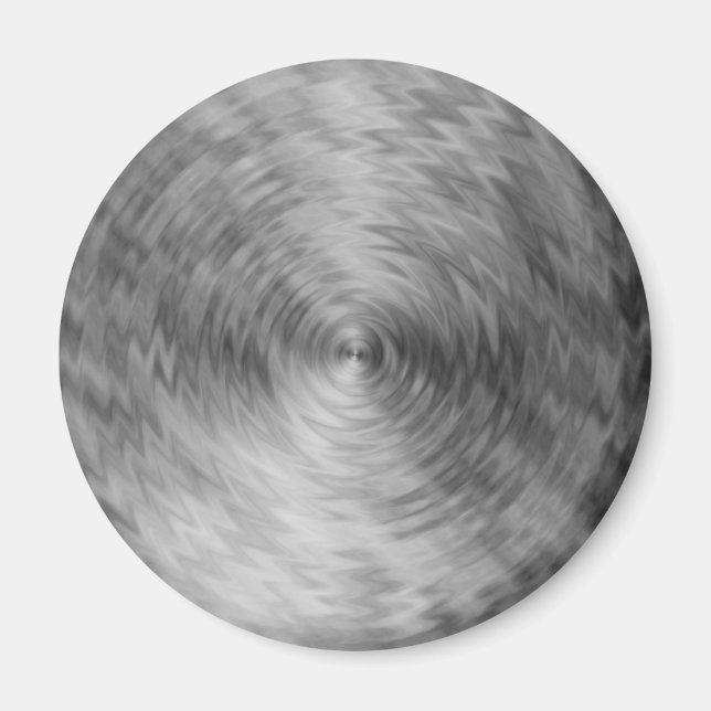 Abstrakt av borstad Metall Silvery Steel Metallic Magnet (Framsidan)