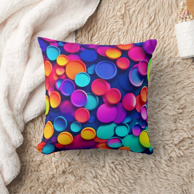 Abstrakt av branta cirklar kudde (Filt)