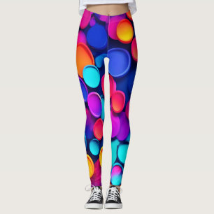 Abstrakt av branta cirklar leggings