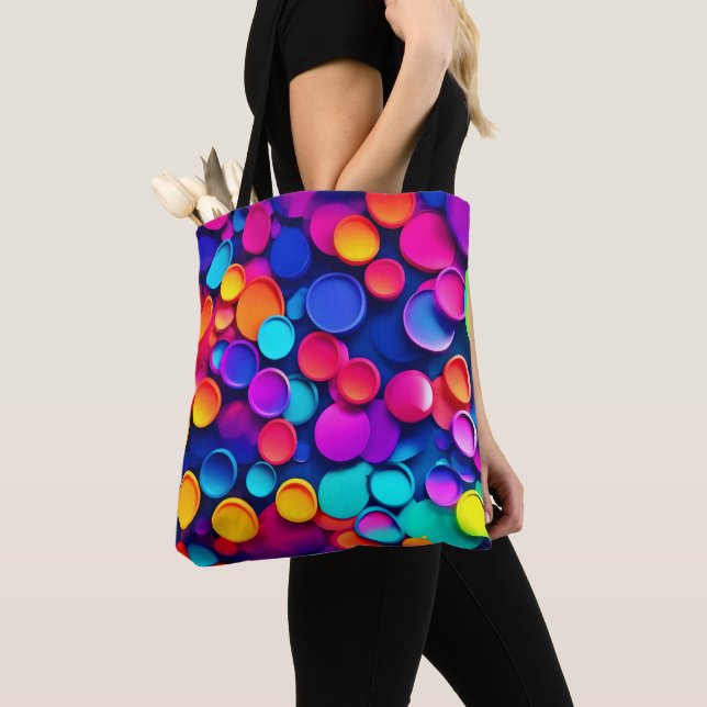 Abstrakt av branta cirklar tygkasse (Närbild)