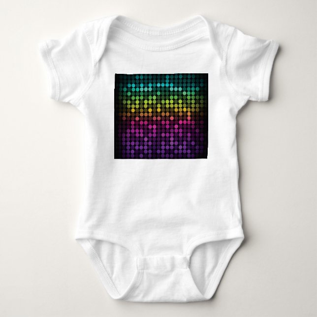 Abstrakt av Bright Multifärgad Vintage  Art T Shirt (Framsida)