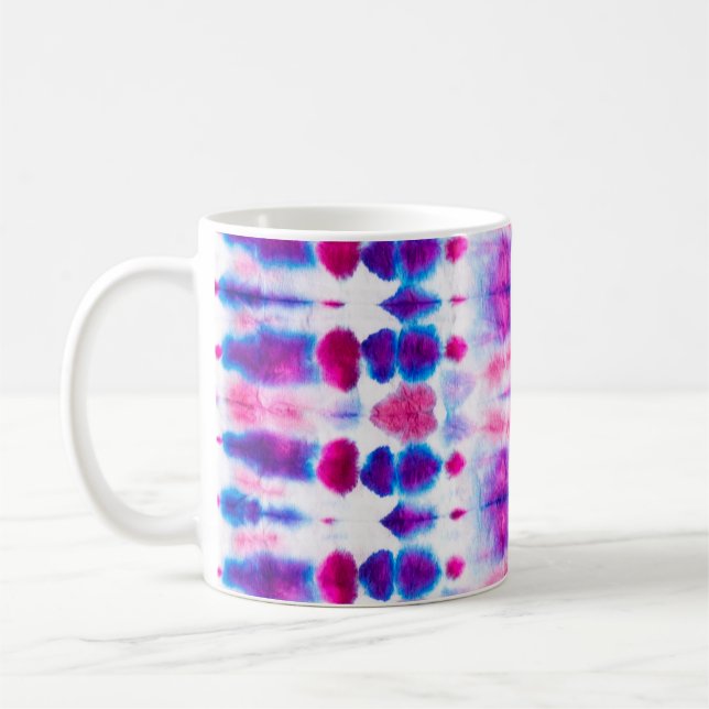 Abstrakt av Bright Red Gult Kaffemugg (Vänster)