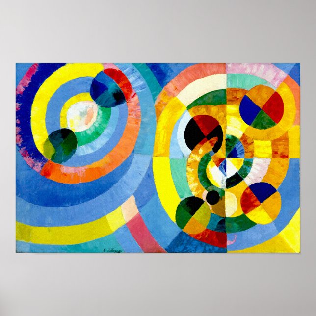 Abstrakt av cirkulär form av Robert Delaunay Poster (Framsidan)