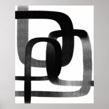 Abstrakt av contemporary konst, svart och vit