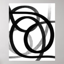 Abstrakt av contemporary konst, svart och vit