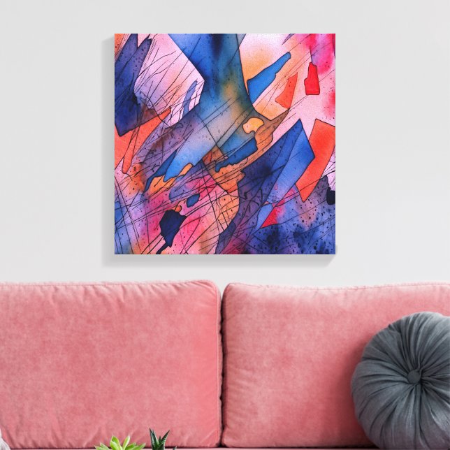 abstrakt av Contemporaryn "Utelämnad potential" Canvastryck (Insitu (Vardagsrum))