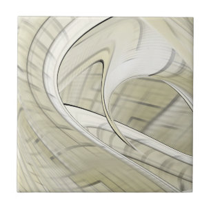 Abstrakt av Cream Pastel Autumn Art Kakelplatta