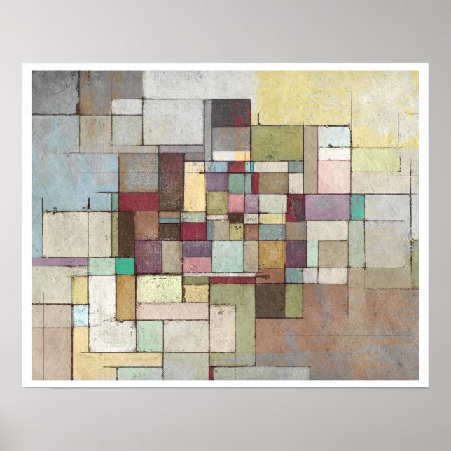 Abstrakt av Dawn Beach Lattice Poster (Framsidan)