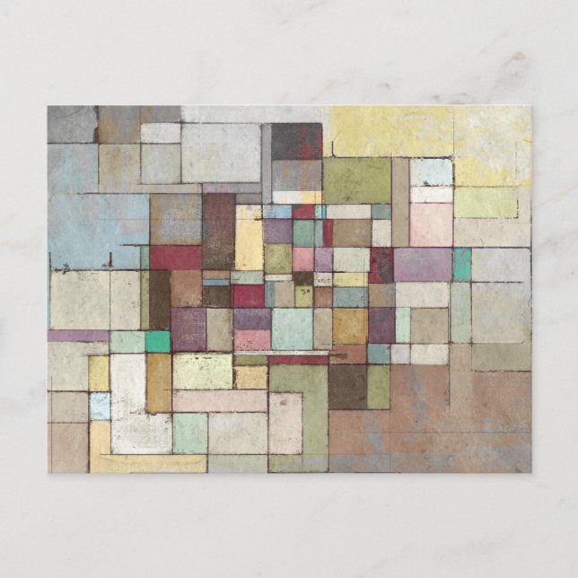 Abstrakt av Dawn Beach Lattice Vykort (Framsida)