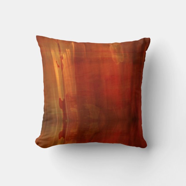 Abstrakt av den unika Orangen brun Contemporary Kudde (Framsida)