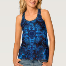 Abstrakt av den vackra Lacy Blue Filigree Fractal-