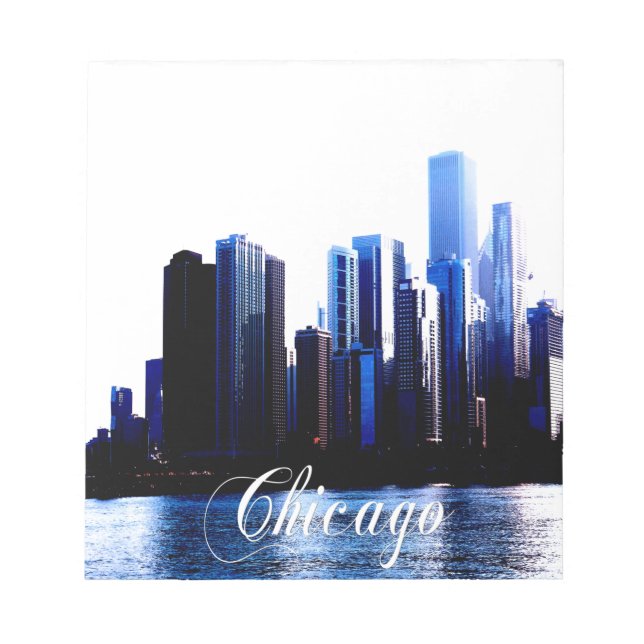Abstrakt av Downtown Chicago-effekter Anteckningsblock (Framsida)