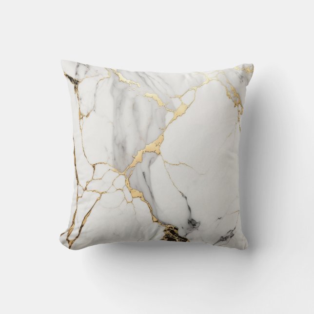 abstrakt av elegant, svart eller vit marmor av gul kudde (Framsida)