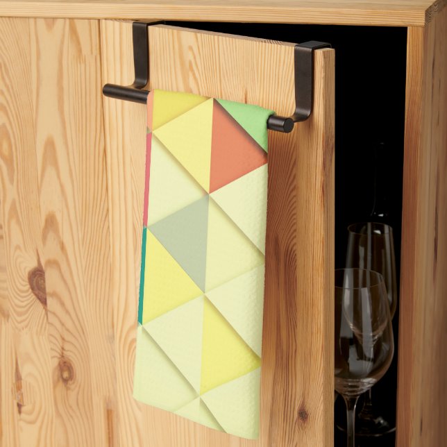 Abstrakt av färg kökshandduk för regnbåge (Thirds Fold)