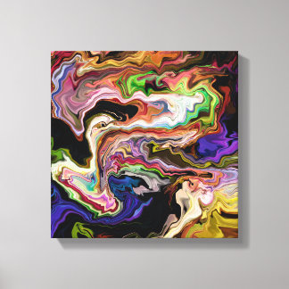 Abstrakt av färg Orquidia i mörkret Canvastryck