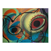 Abstrakt av färgad katt