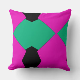 Abstrakt av färgämnen för rosa och grönt, menimali kudde