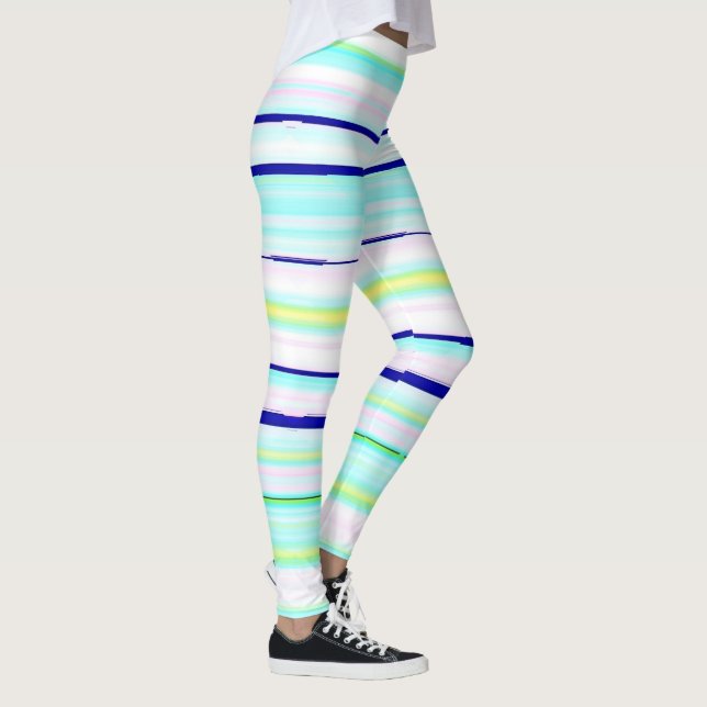 Abstrakt av färgat rand leggings (Höger)
