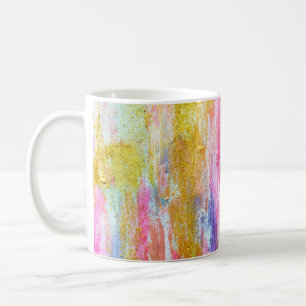 Abstrakt av färger på väggen. Modern tex Kaffemugg