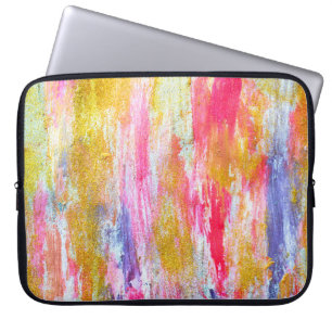 Abstrakt av färger på väggen. Modern tex Laptop Fodral
