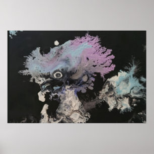 Abstrakt av färgkristaller, frysta poster