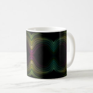 Abstrakt  av färgstark Groovy Psychedelic Mönster Kaffemugg