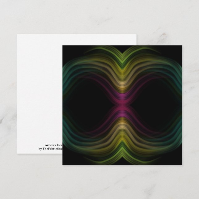 Abstrakt  av färgstark Groovy Psychedelic Mönster Kort (Fram/baksida)