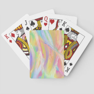 Abstrakt av färgstark Oljemålning Art Rainbow Casinokort