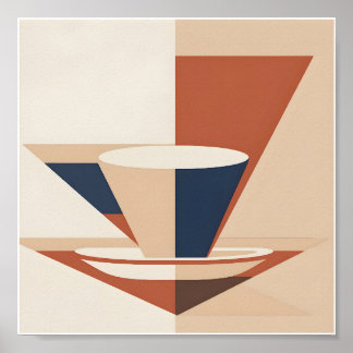 Abstrakt av fast geometrisk illustration av ett ka poster