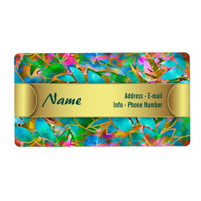 Abstrakt av fastsatt Blommigt Fraktsedel (Framsidan)