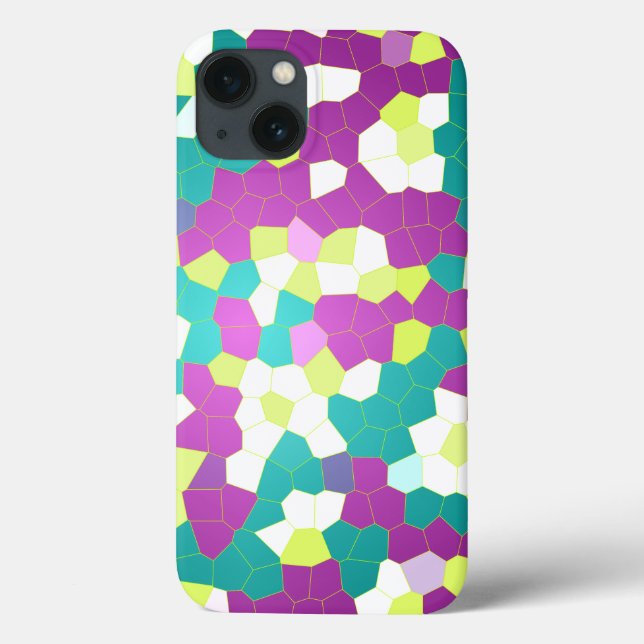 Abstrakt av fastsatt Lila av glas Lime Teal Mosaic (Baksida)