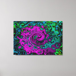 Abstrakt av fetstil Groovy Liquid Art Swirl Canvastryck
