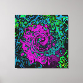 Abstrakt av fetstil Groovy Liquid Art Swirl Canvastryck