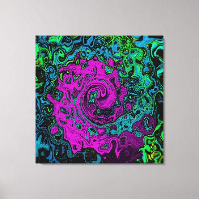 Abstrakt av fetstil Groovy Liquid Art Swirl Canvastryck (Framsida)